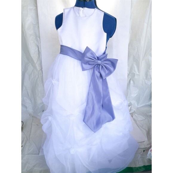 Davids Bridal Lace Flower Girl Dress Baptism Dress 6 - Picture 2 of 3